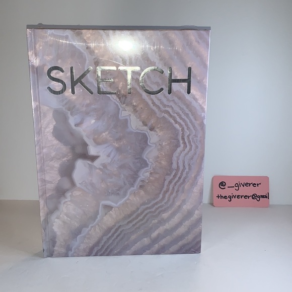 8 x 11 Large Crystal Hardcover Sketch Book Stationary - Picture 1 of 8